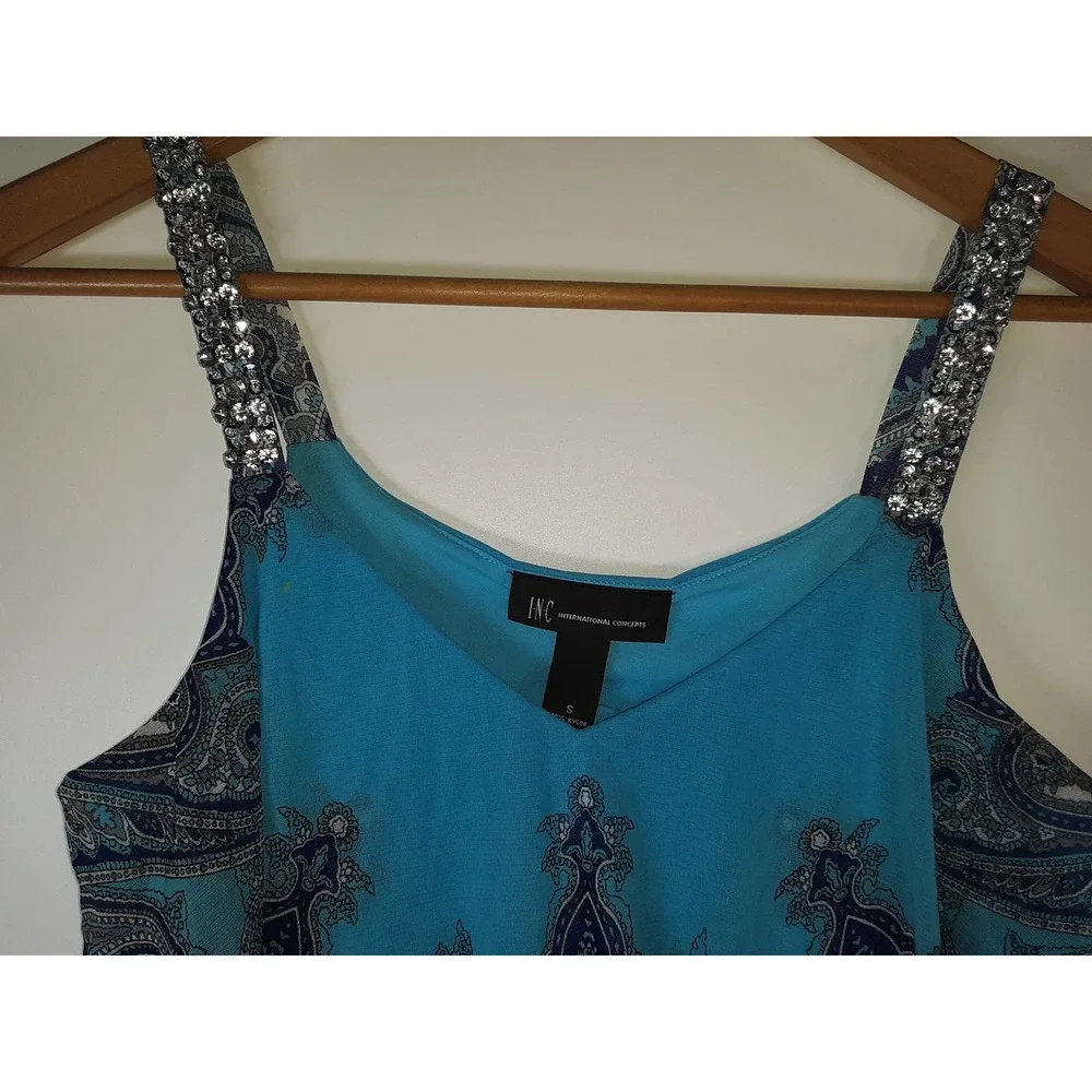 Blue Rhinestone Tank - Picture 3 of 3